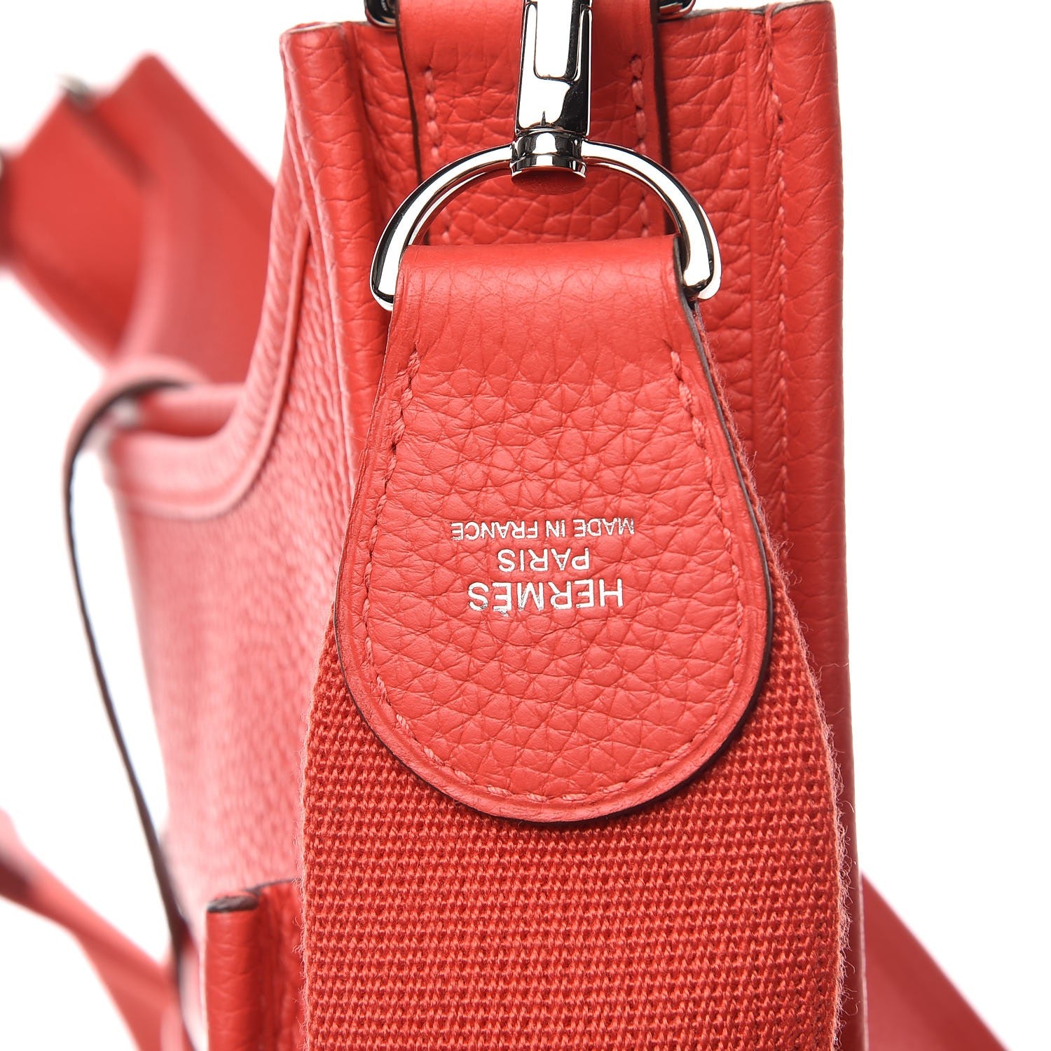 Hermes Taurillon Clemence Evelyne III PM Rouge Pivoine 7 of 9