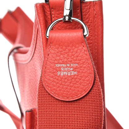 Hermes Taurillon Clemence Evelyne III PM Rouge Pivoine 7 of 9
