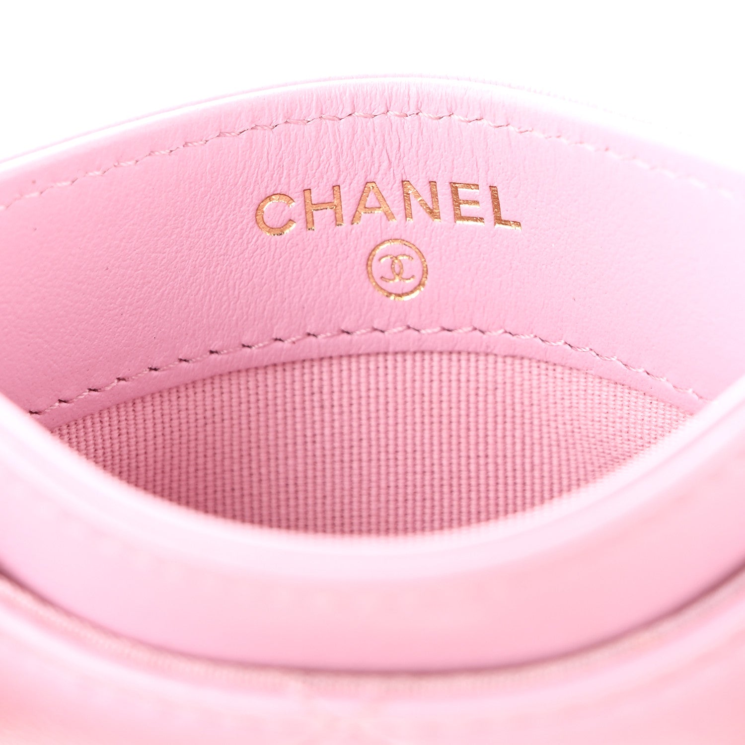 Chanel Lambskin Quilted Chanel 19 Card Holder Dark Pink 6 of 9