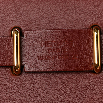 Hermes Military Toile Vache Hunter Herbag Zip Retourne 20 Rouge H 6 of 11