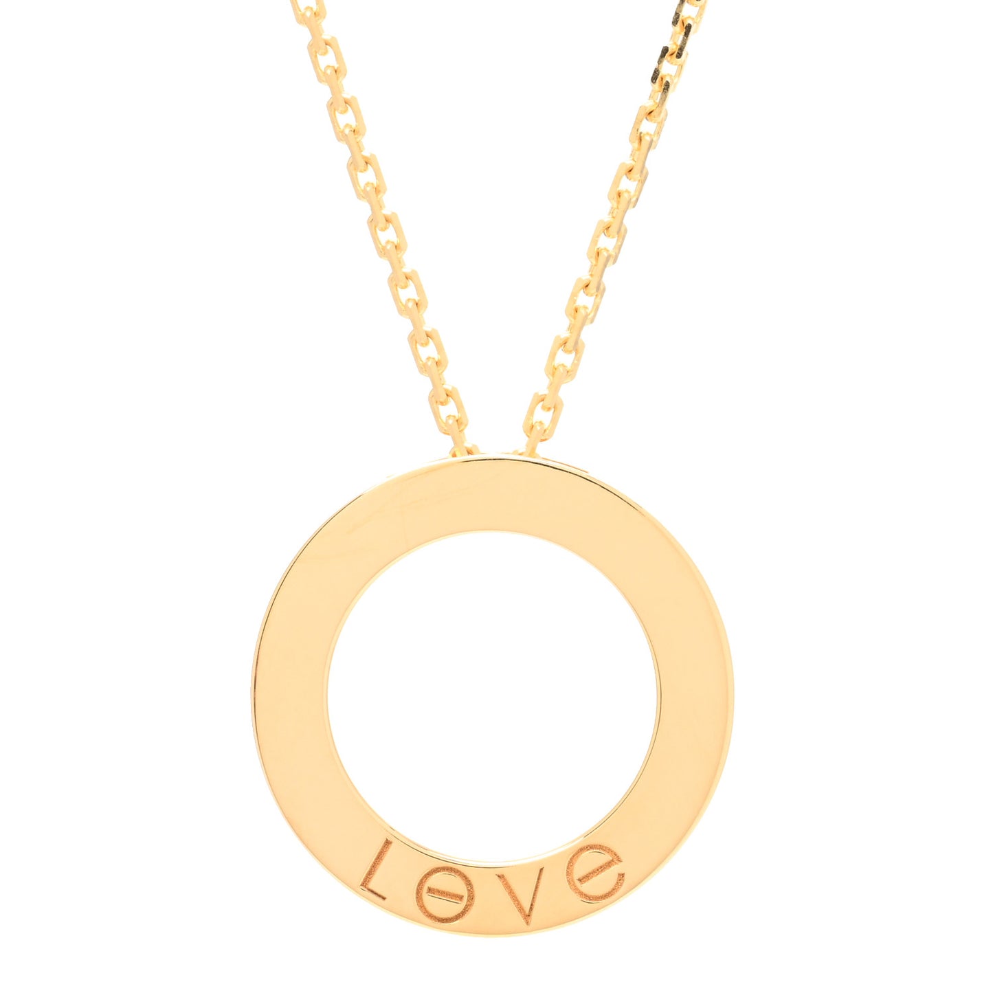 18K Yellow Gold LOVE Pendant Necklace