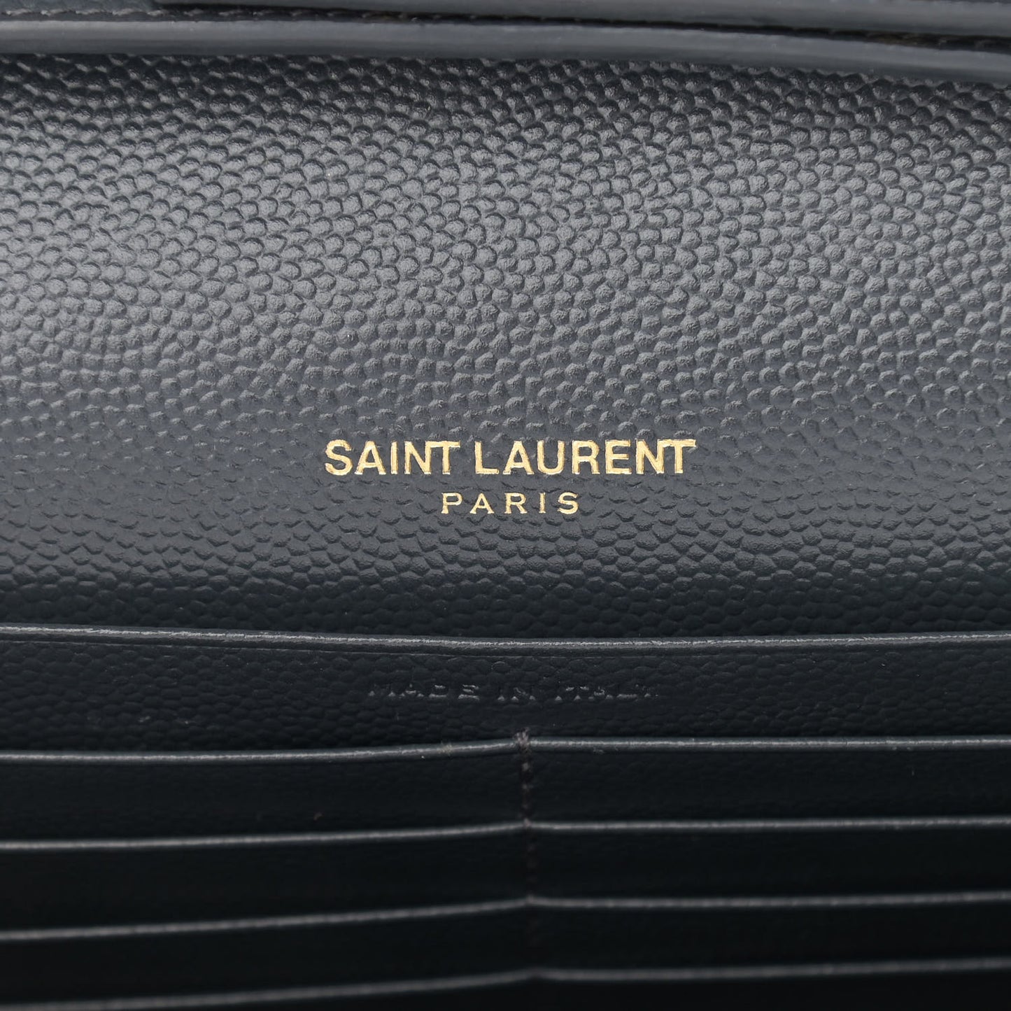 Grain De Poudre Matelasse Chevron Monogram Chain Wallet Dark Smog