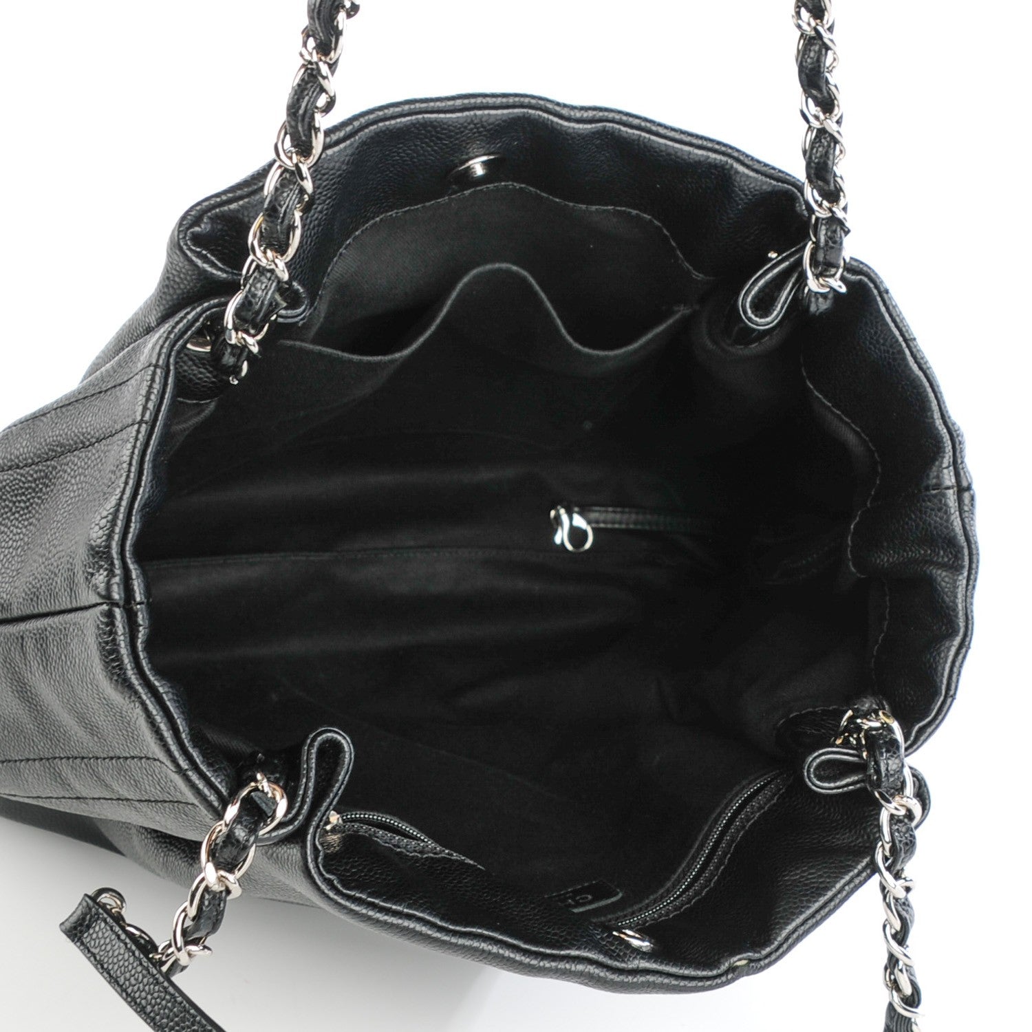 Chanel Caviar Large CC Tuck Tote Black 5 of 7