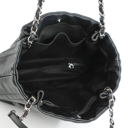 Chanel Caviar Large CC Tuck Tote Black 5 of 7