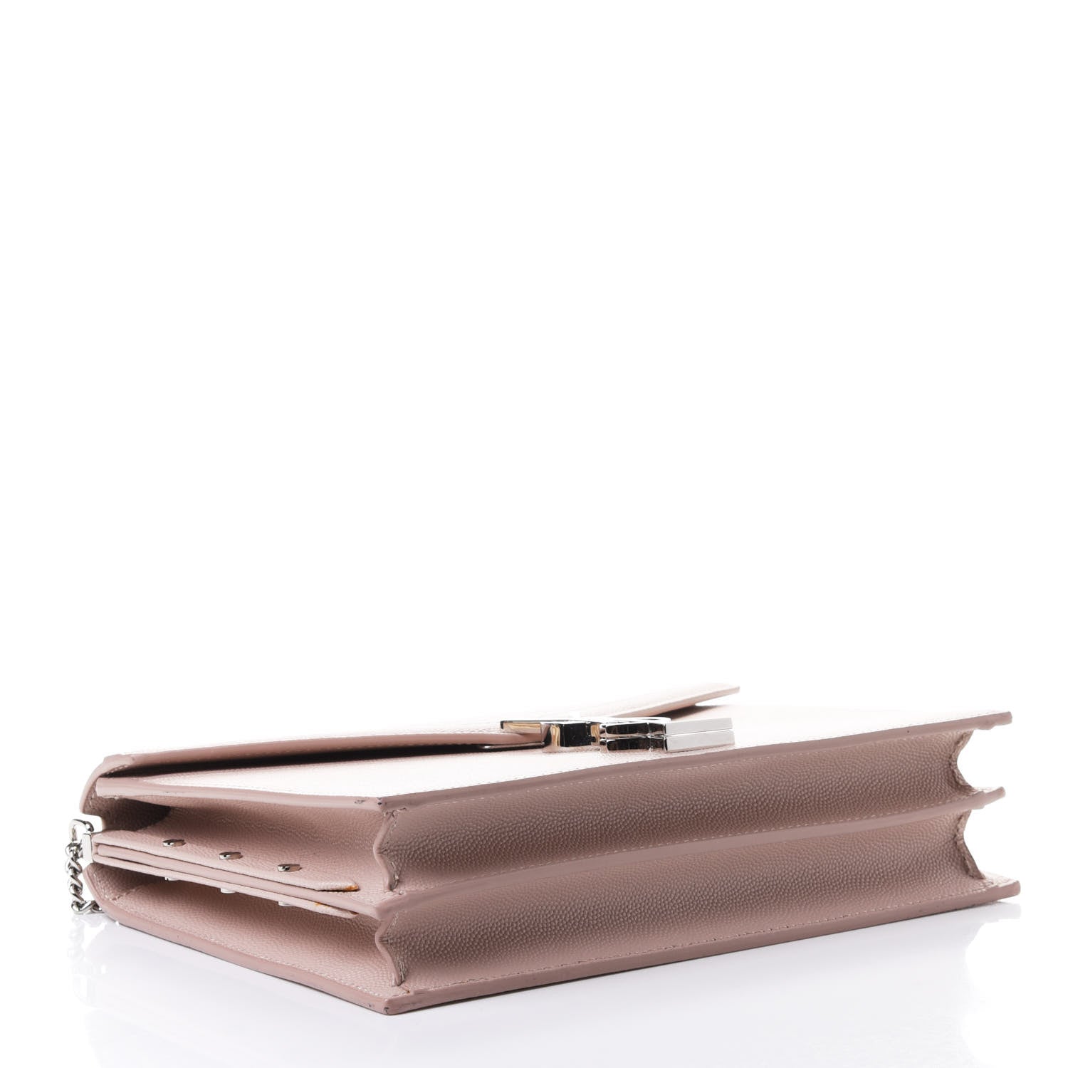 Saint Laurent Grain De Poudre Monogram Cassandra Clasp Bag Pale Pink 3 of 4