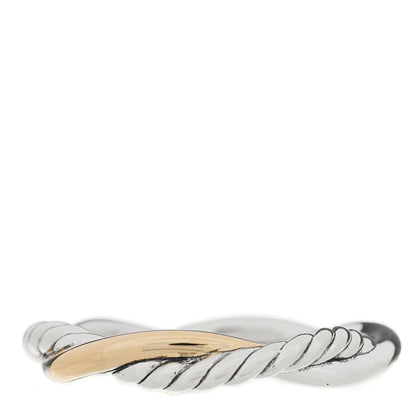 David Yurman Sterling Silver 14K Yellow Gold Petite Infinity Band Ring 56 7.5 1 of 4