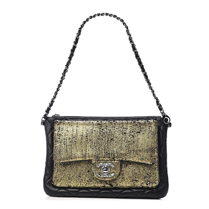 Chanel Lambskin Mineral Nights Wristlet Gold Black 1 of 11