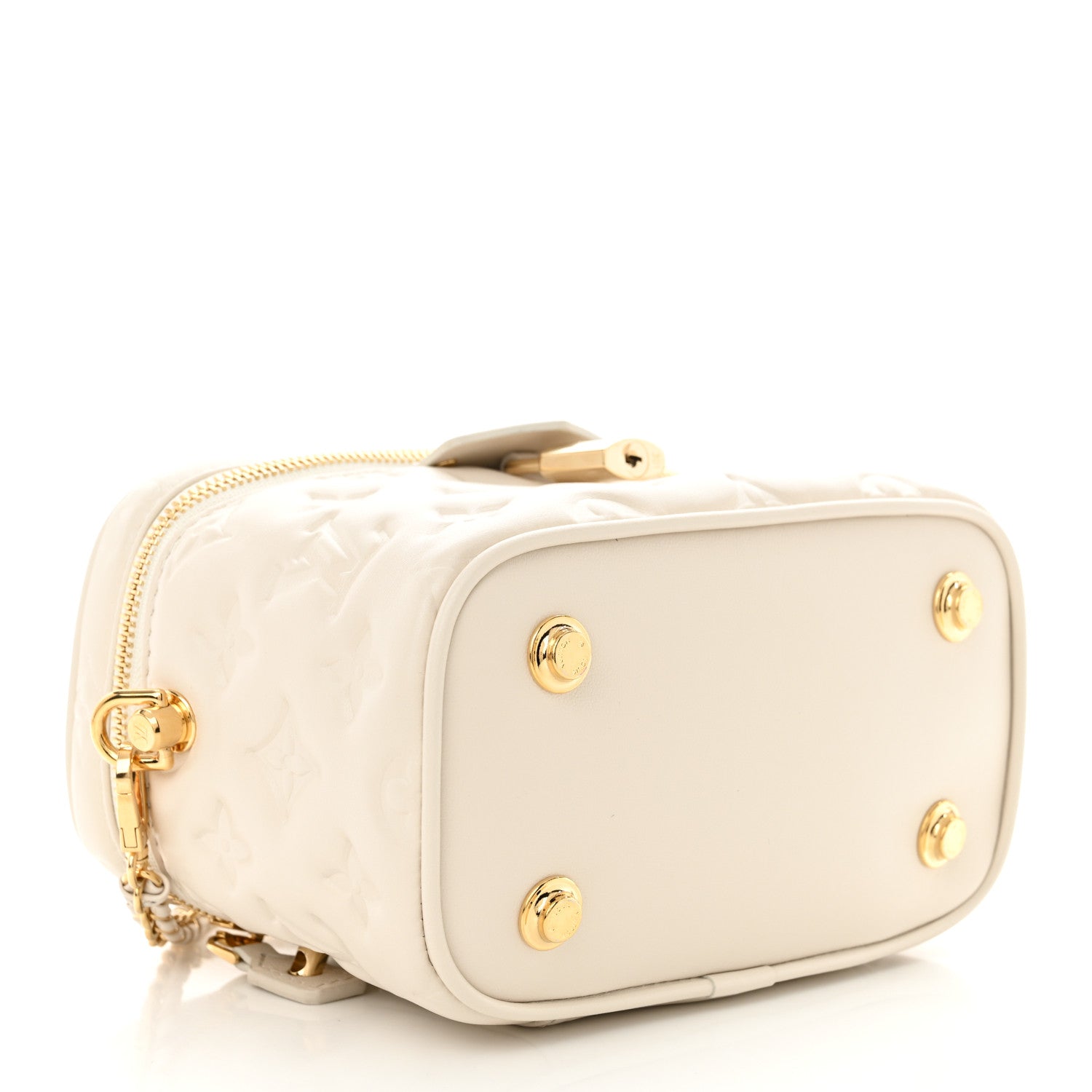 Louis Vuitton Lambskin Embossed Monogram Coussin Vanity PM  Cream 4 of 10