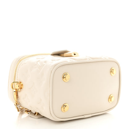 Louis Vuitton Lambskin Embossed Monogram Coussin Vanity PM  Cream 4 of 10