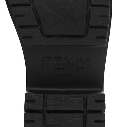 Fendi Vitello Abrasivato Fendigraphy 50mm Loafers 38.5 Blanco Babe 6 of 9