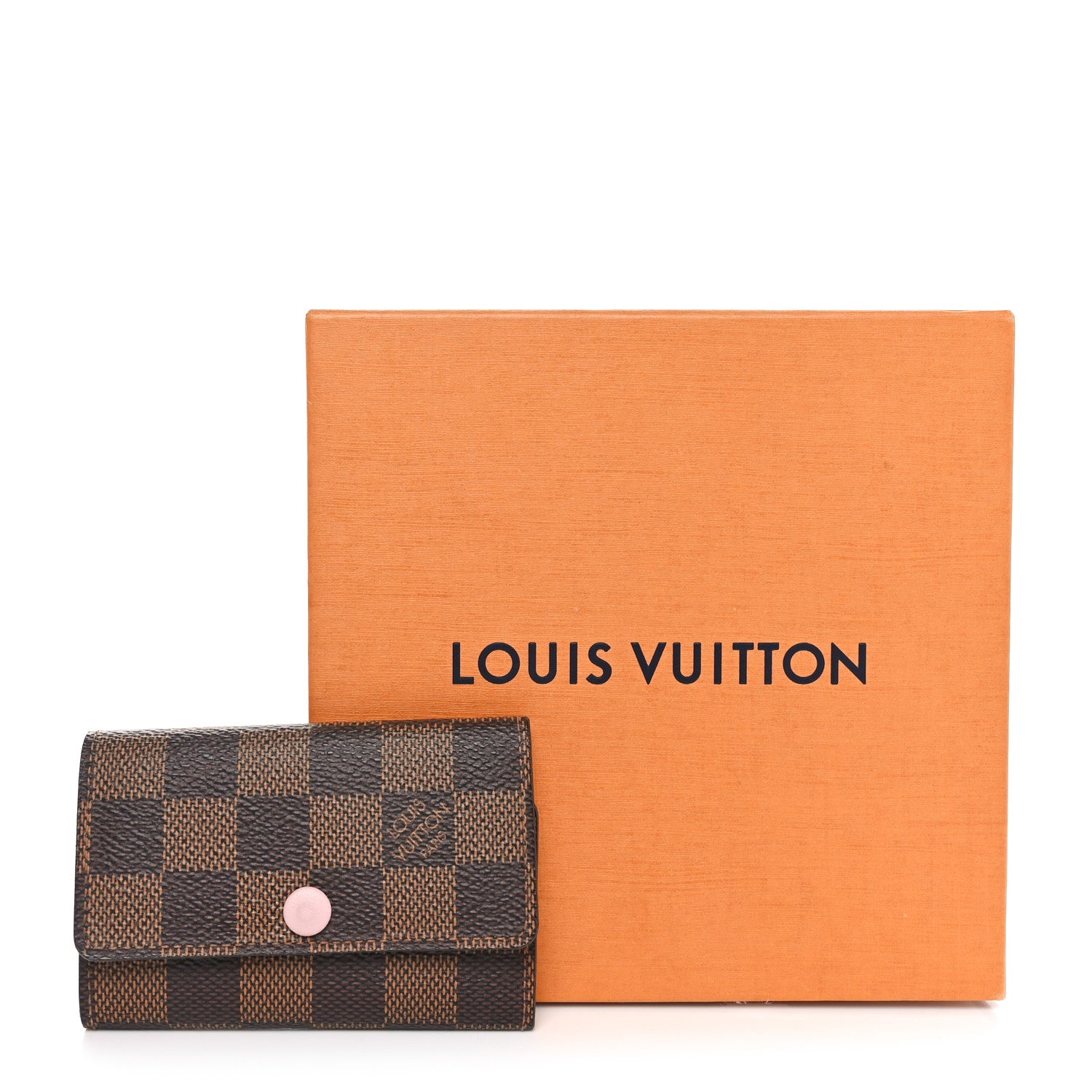 Louis Vuitton Damier Ebene Multicles 6 Key Holder Rose Ballerine 8 of 9