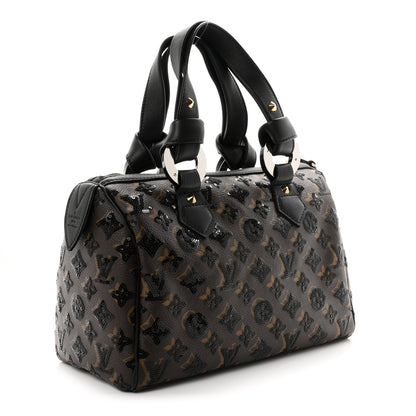 Louis Vuitton Monogram Sequins Eclipse Speedy 28 Black 3 of 10