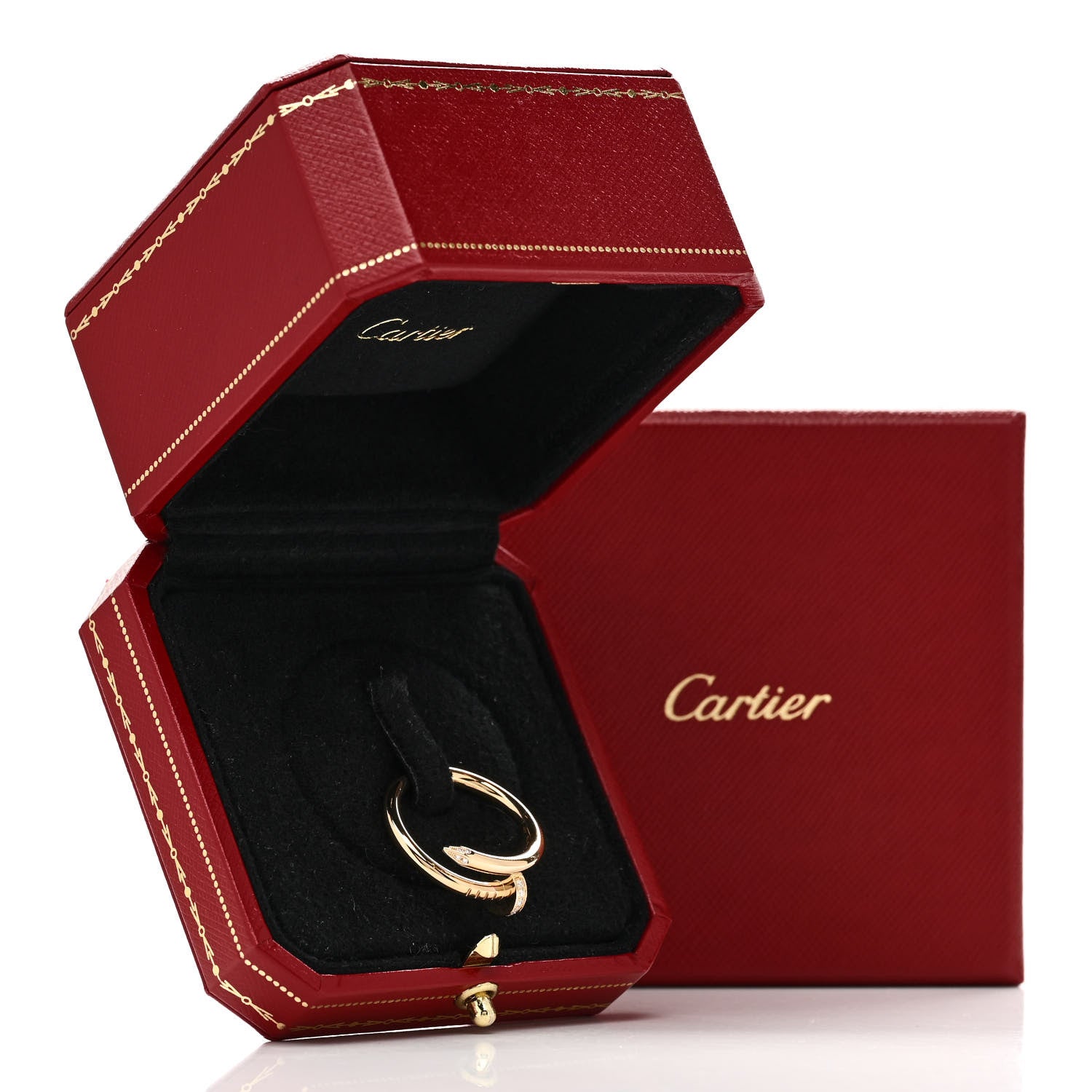 Cartier 18K Yellow Gold Diamond Juste Un Clou Ring 57 8 6 of 6