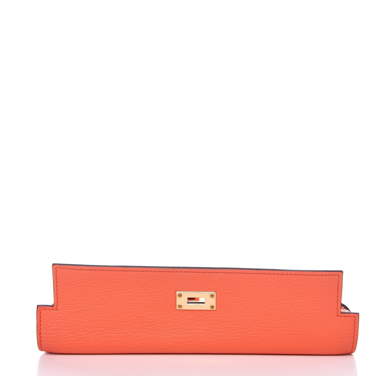 Hermes Chevre Mysore Kelly Longue Wallet Orange Poppy 21 of 24