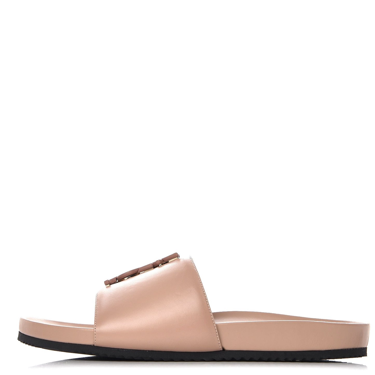 Lambskin Joan Slide Sandals 39 Nude