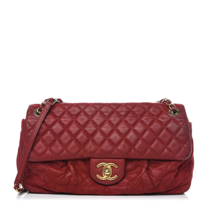 Chanel Iridescent Calfskin Large Chic Quilt Flap Red 1 of 14
