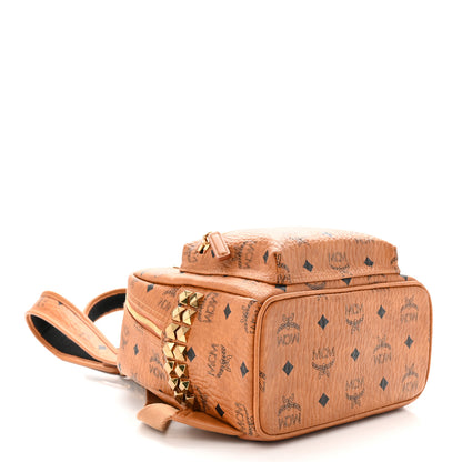 MCM Visetos Side Stud Mini Stark Backpack Cognac 4 of 12