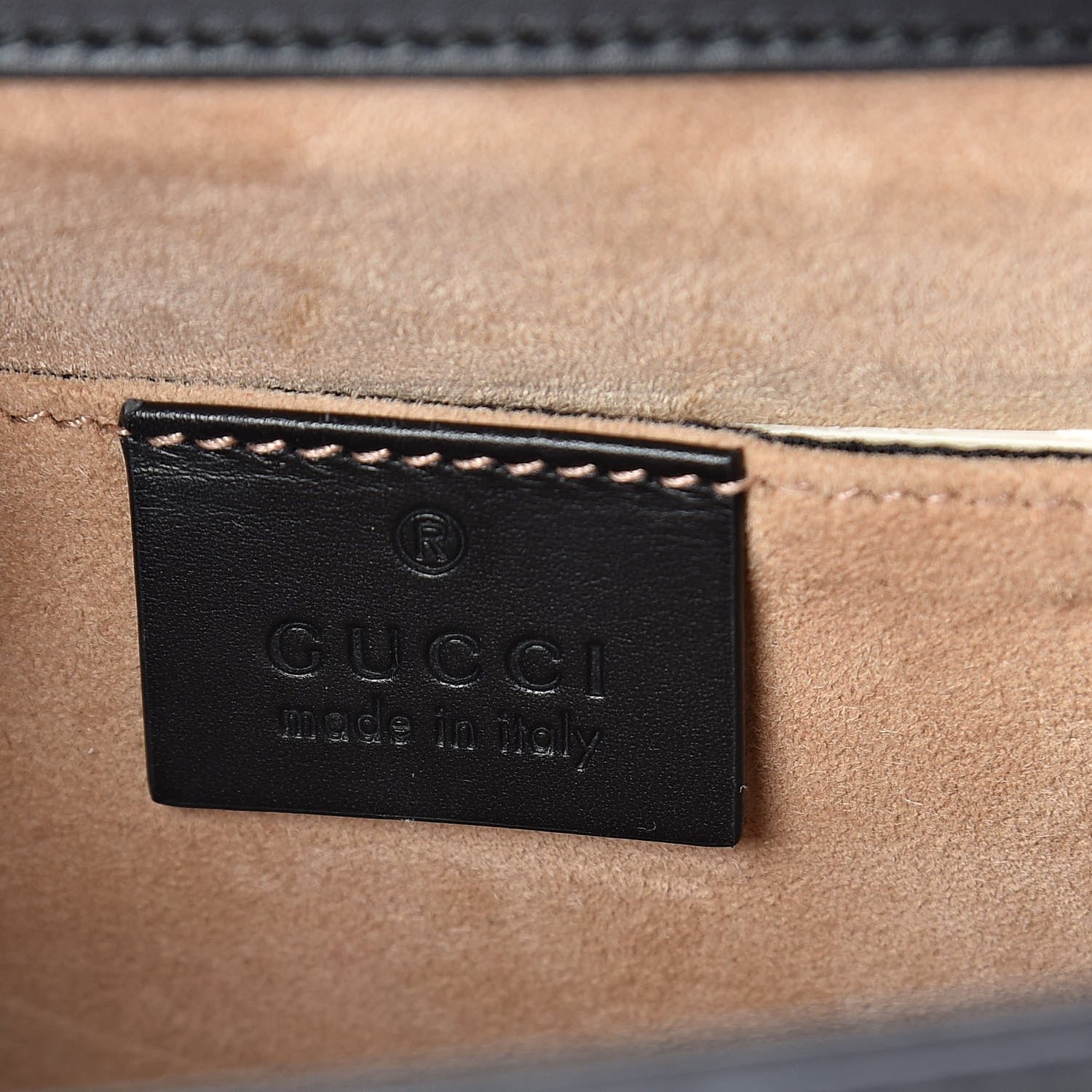 Gucci Calfskin Animal Studs Mini Sylvie Top Handle Bag Black 6 of 8