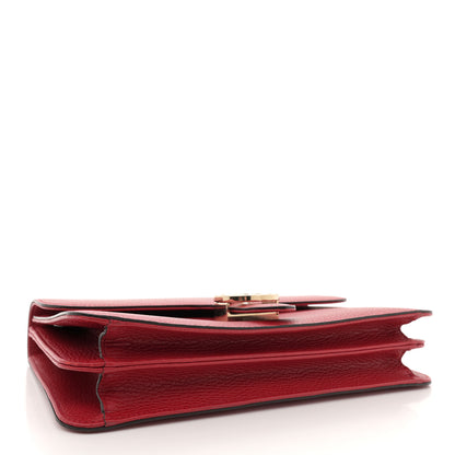 Gucci Dollar Calfskin Interlocking G Shoulder Bag Red 4 of 12
