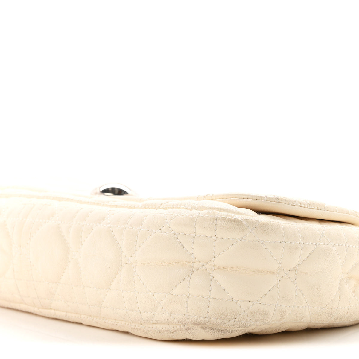 Christian Dior Lambskin Cannage Rendezvous Flap White 10 of 11