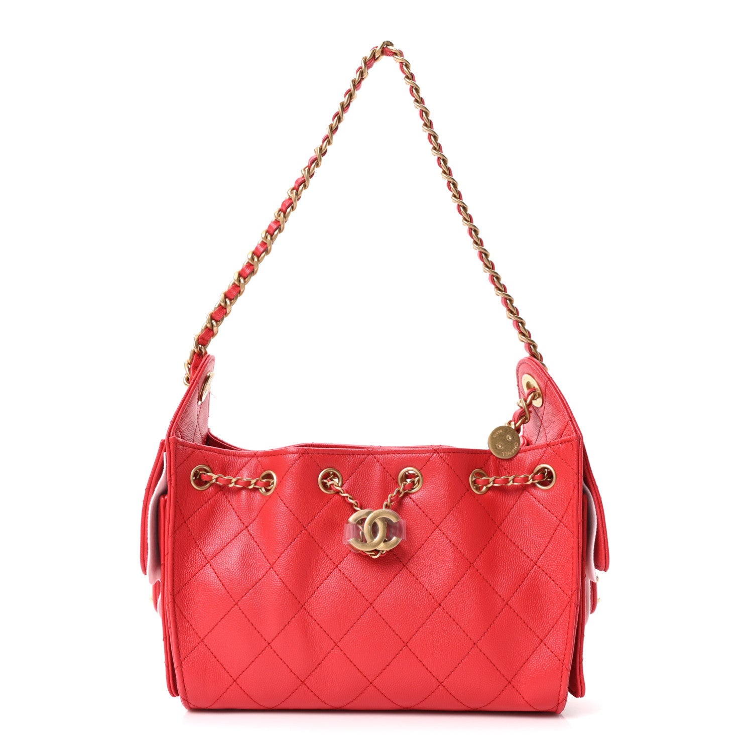 Chanel Caviar Quilted Mini Chanel 25 Handbag Dark Red 1 of 11