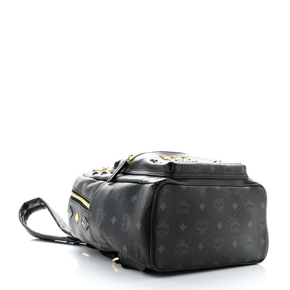MCM Visetos Studded Small Stark M Backpack Black 4 of 10