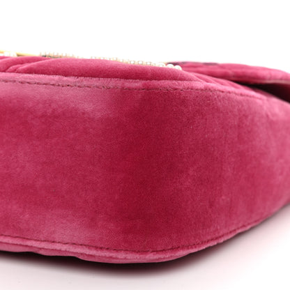 Gucci Velvet Matelasse Blind for Love Embroidered Medium GG Marmont Shoulder Bag Light Raspberry Rose Multicolor 8 of 8