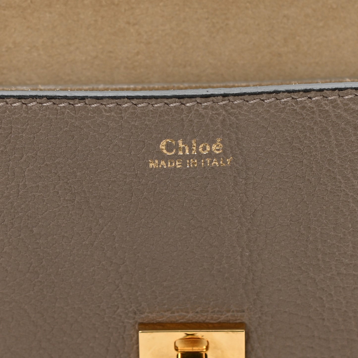 Grained Lambskin Drew Shoulder Bag Motty Grey