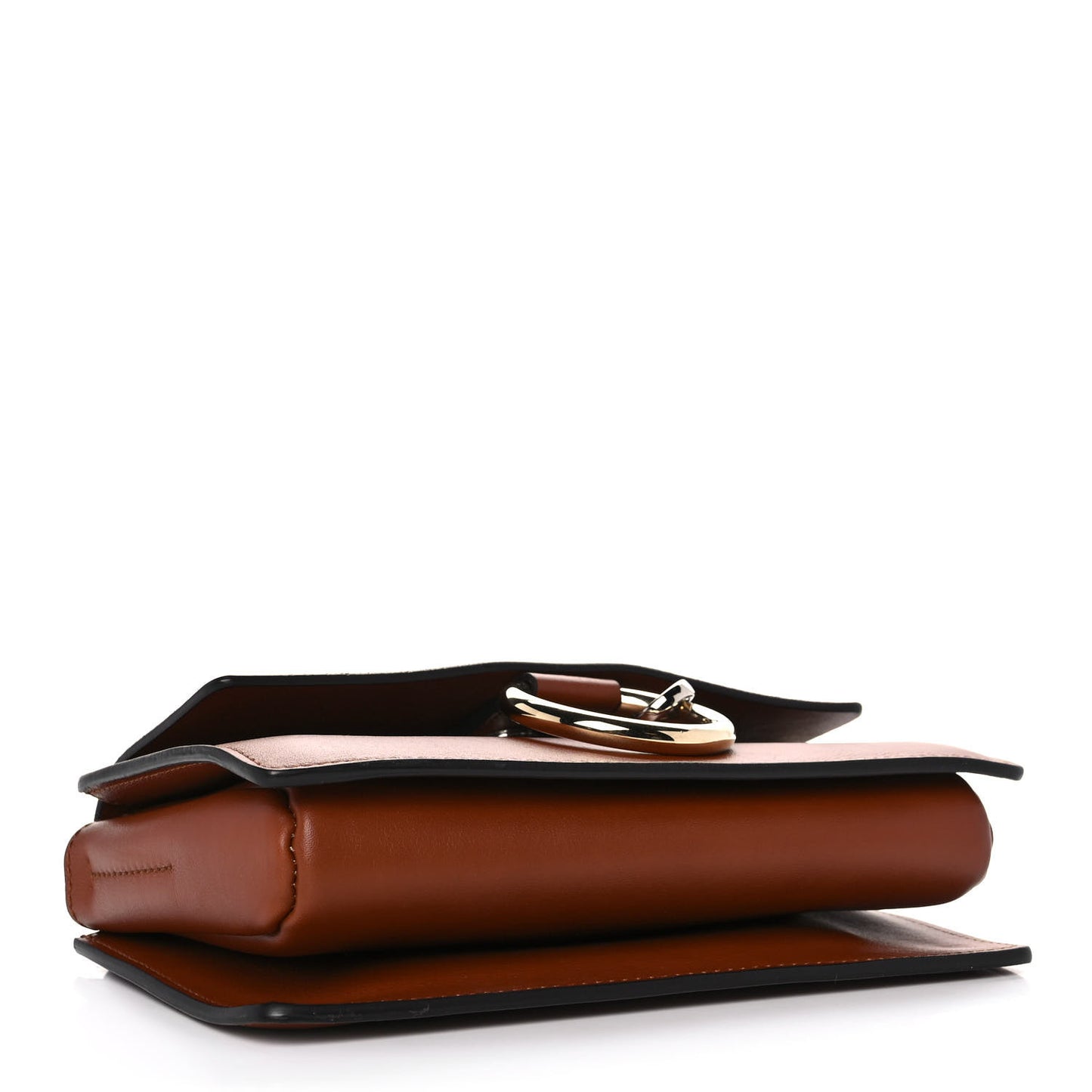 Suede Calfskin Small Faye Shoulder Bag Tobacco