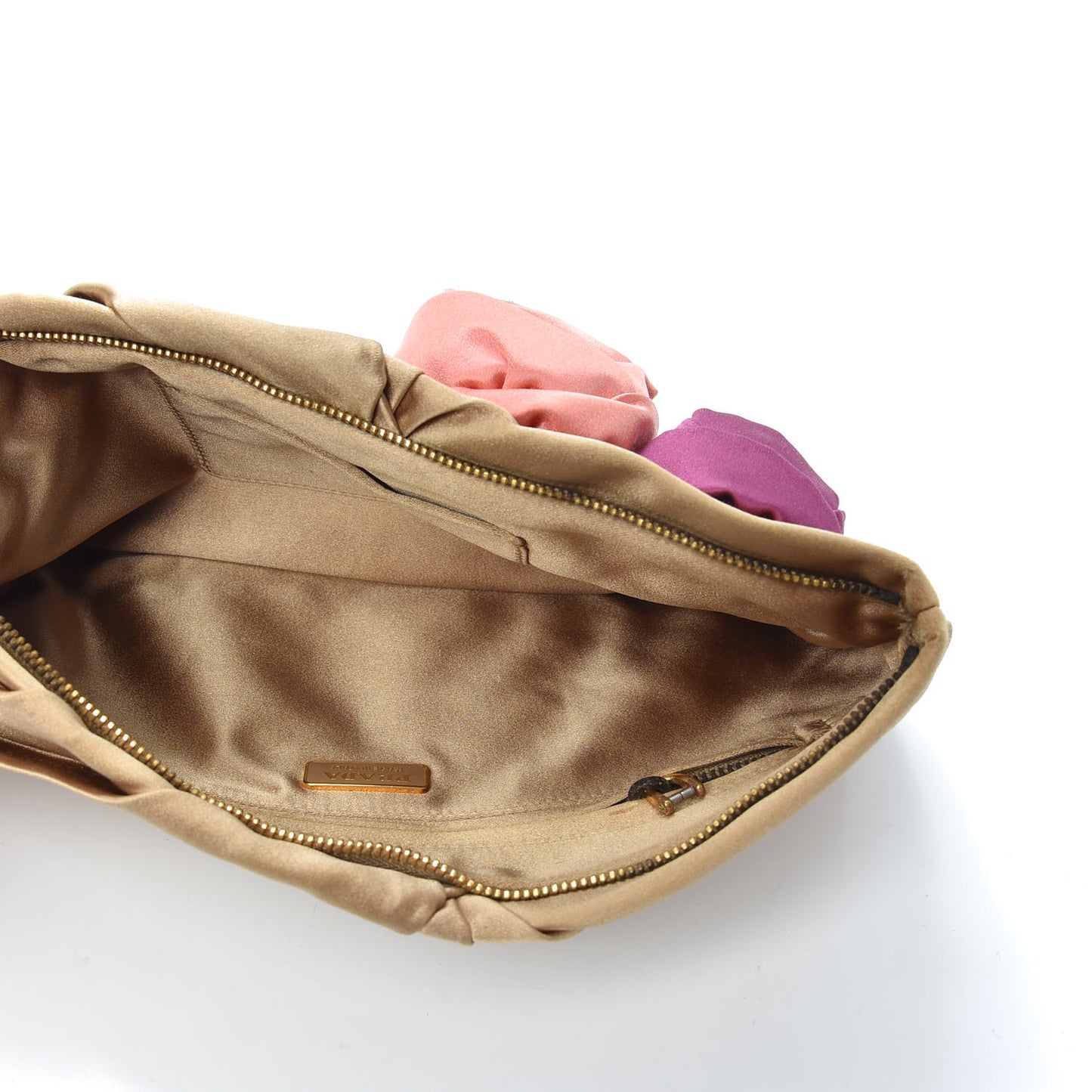 Satin Raso Rose Clutch Naturale Corall