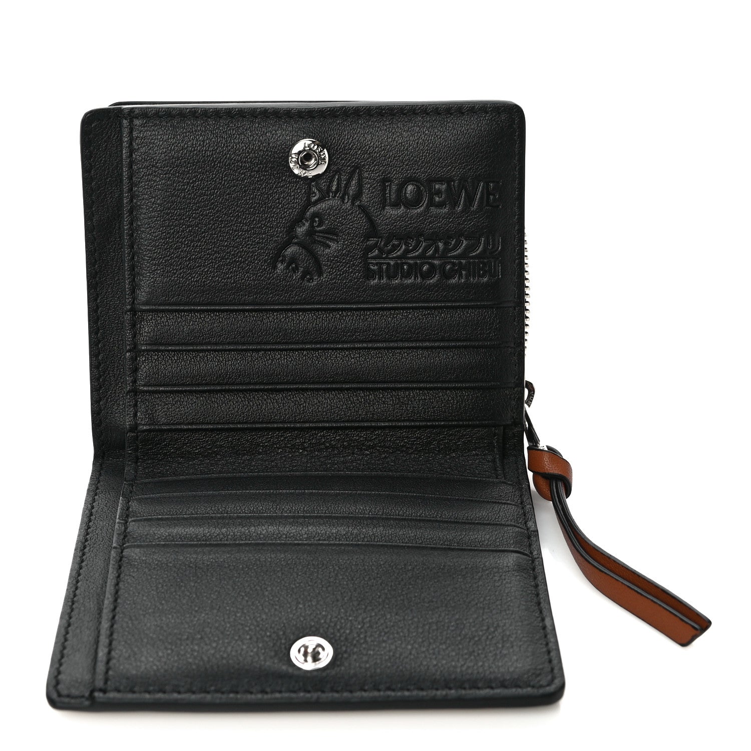 Loewe X SPIRITED AWAY Calfskin Susuwatari Compact Zip Wallet Havane 6 of 11
