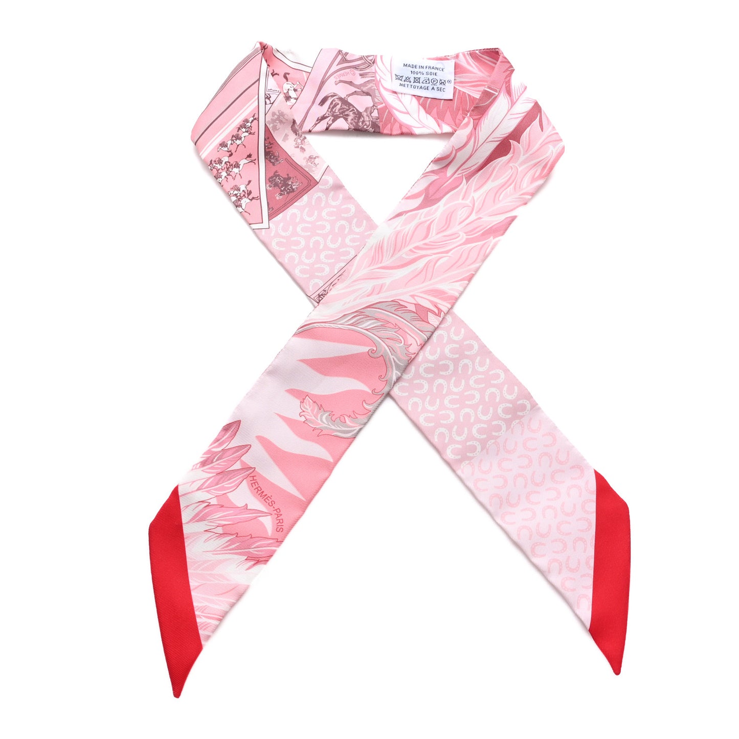 Silk Cheval Phoenix Twilly Grenadine Rose Gris