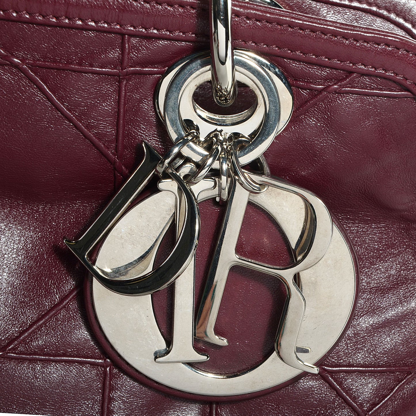 Lambskin Cannage Medium Granville Tote Bordeaux