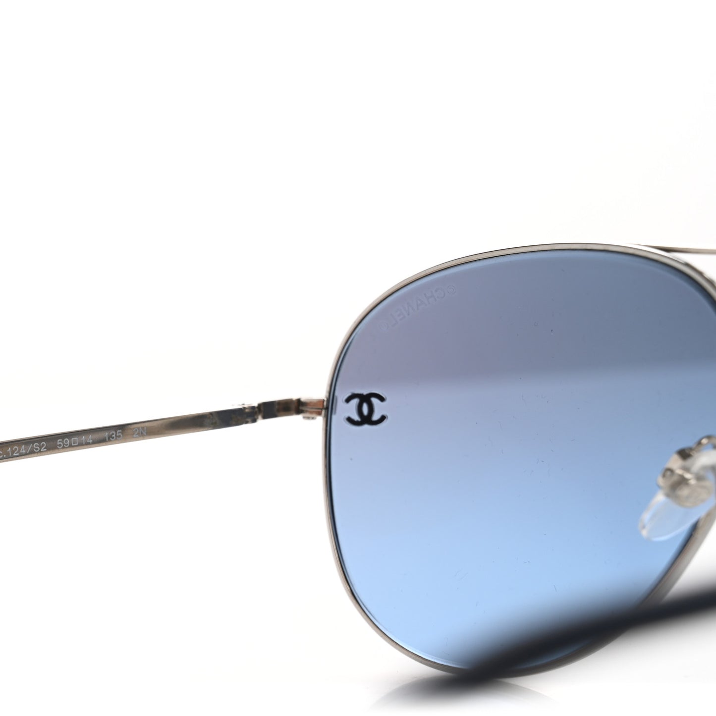Metal Pilot Aviator CC Sunglasses 4189-T-Q Silver