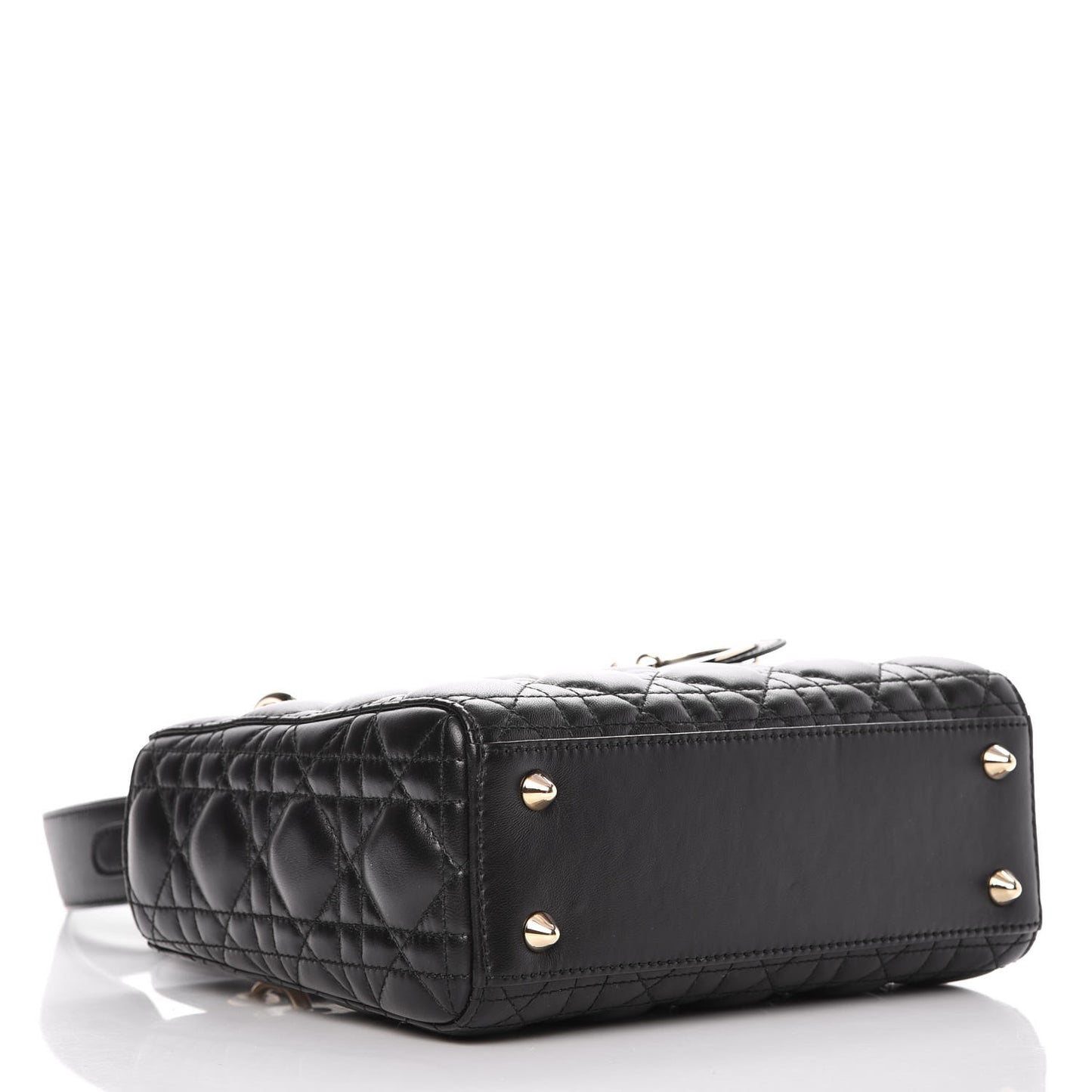 Lambskin Cannage Small Lucky Badges My Lady Dior Black