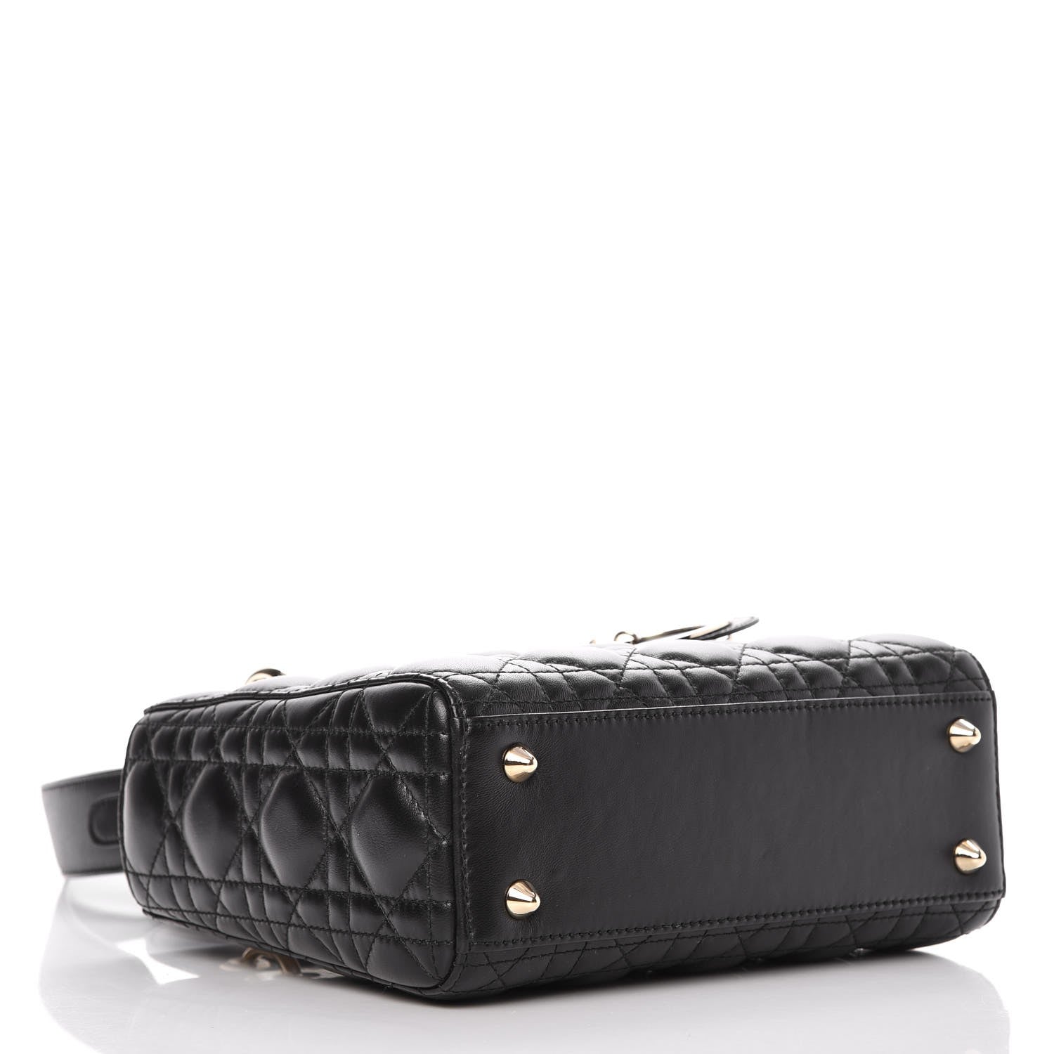 Christian Dior Lambskin Cannage Small Lucky Badges My Lady Dior Black 5 of 8