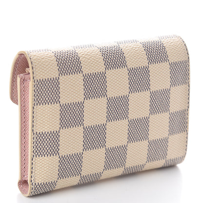 Louis Vuitton Damier Azur Victorine Wallet Rose Ballerine 3 of 6