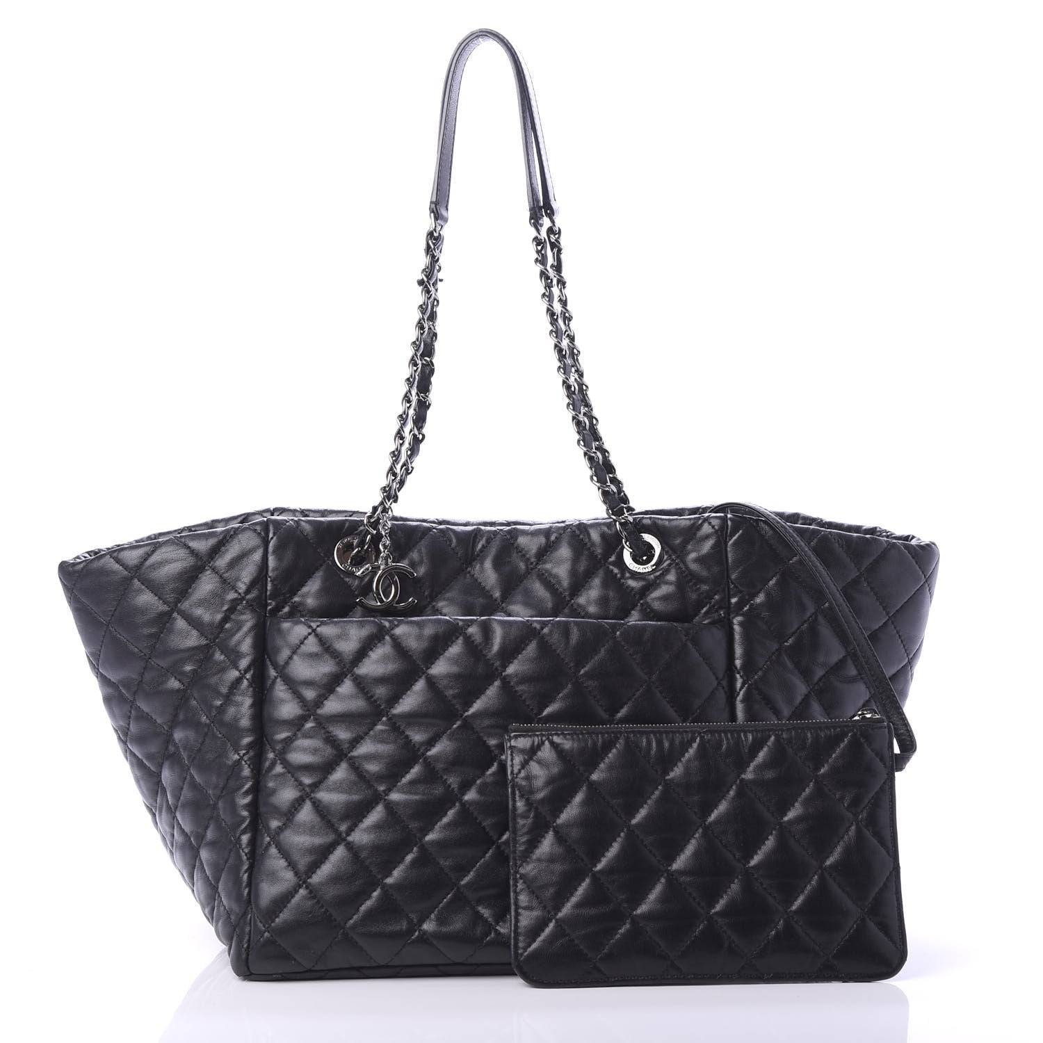 Chanel Lambskin Quilted Week End on Mars Tote Black 11 of 11