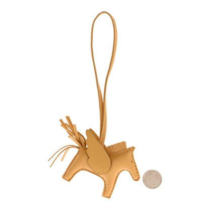 Hermes Milo Lambskin Grigri Rodeo Pegase Horse Bag Charm PM Paille 2 of 5