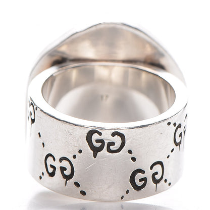 Gucci Sterling Silver GucciGhost Hamlet Skull Ring 7 3 of 7