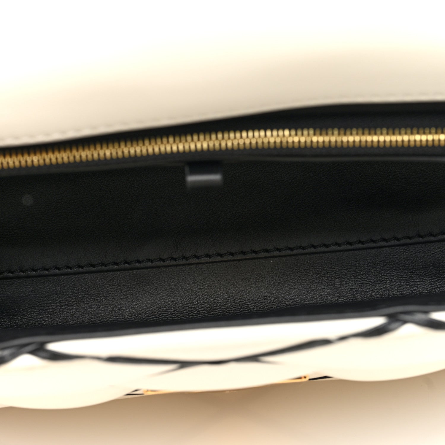 Louis Vuitton Lambskin Malletage Top Handle GO-14 MM White Black 6 of 10