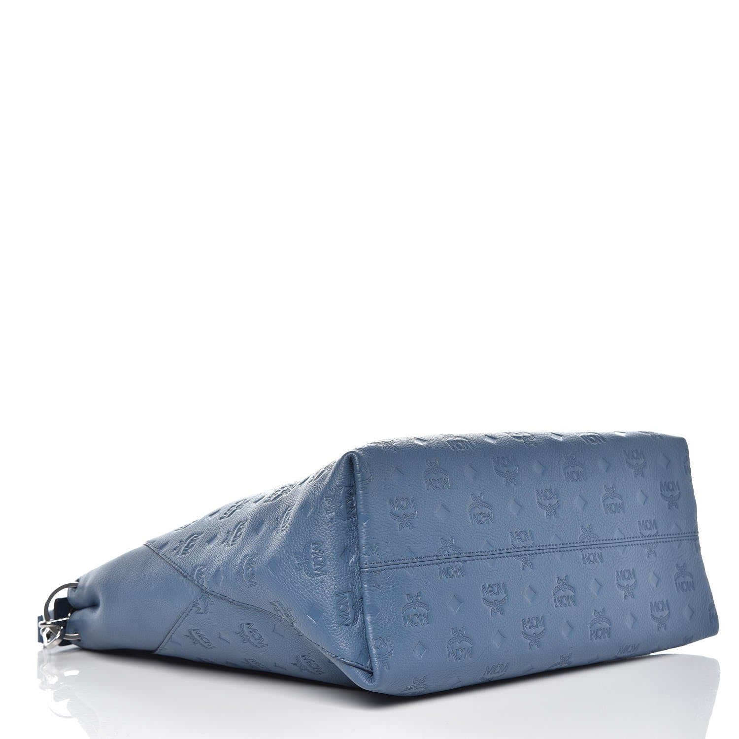 MCM Calfskin Ottomar Monogram Large Klara Hobo Luft Blue 6 of 9