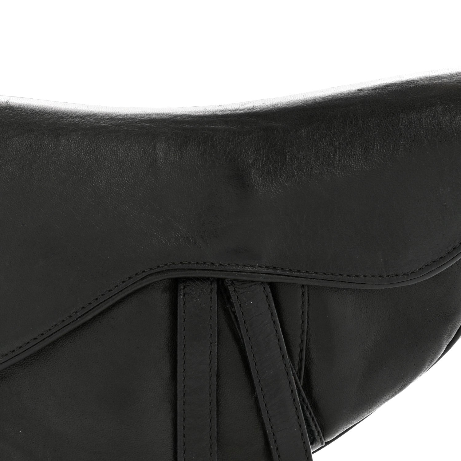 Christian Dior Calfskin Saddle Bag Black 8 of 14
