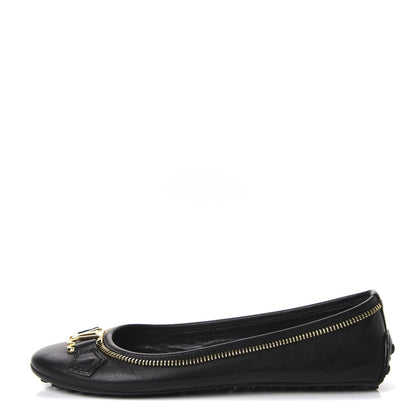 Louis Vuitton Calfskin Zip Oxford Ballerina Flats 35 Black 1 of 9