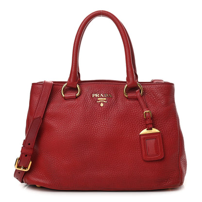 Prada Vitello Daino Tote Rosso 1 of 19