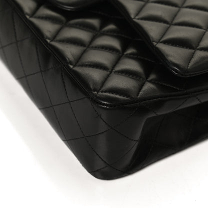 Chanel Lambskin Quilted Medium Double Flap Black 11 of 13