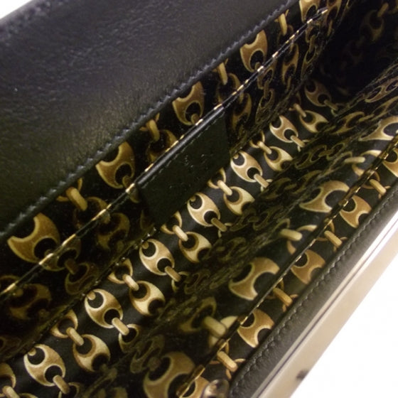 Python Britt Interlocking G Starlight Clutch Black