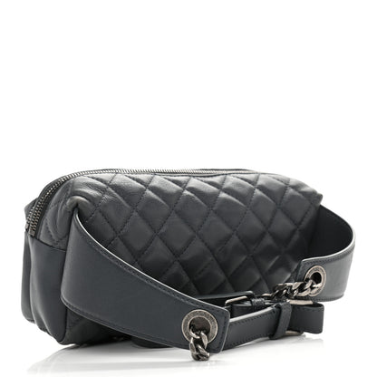 Chanel Calfskin Quilted Waist Bag Dark Grey 3 of 12
