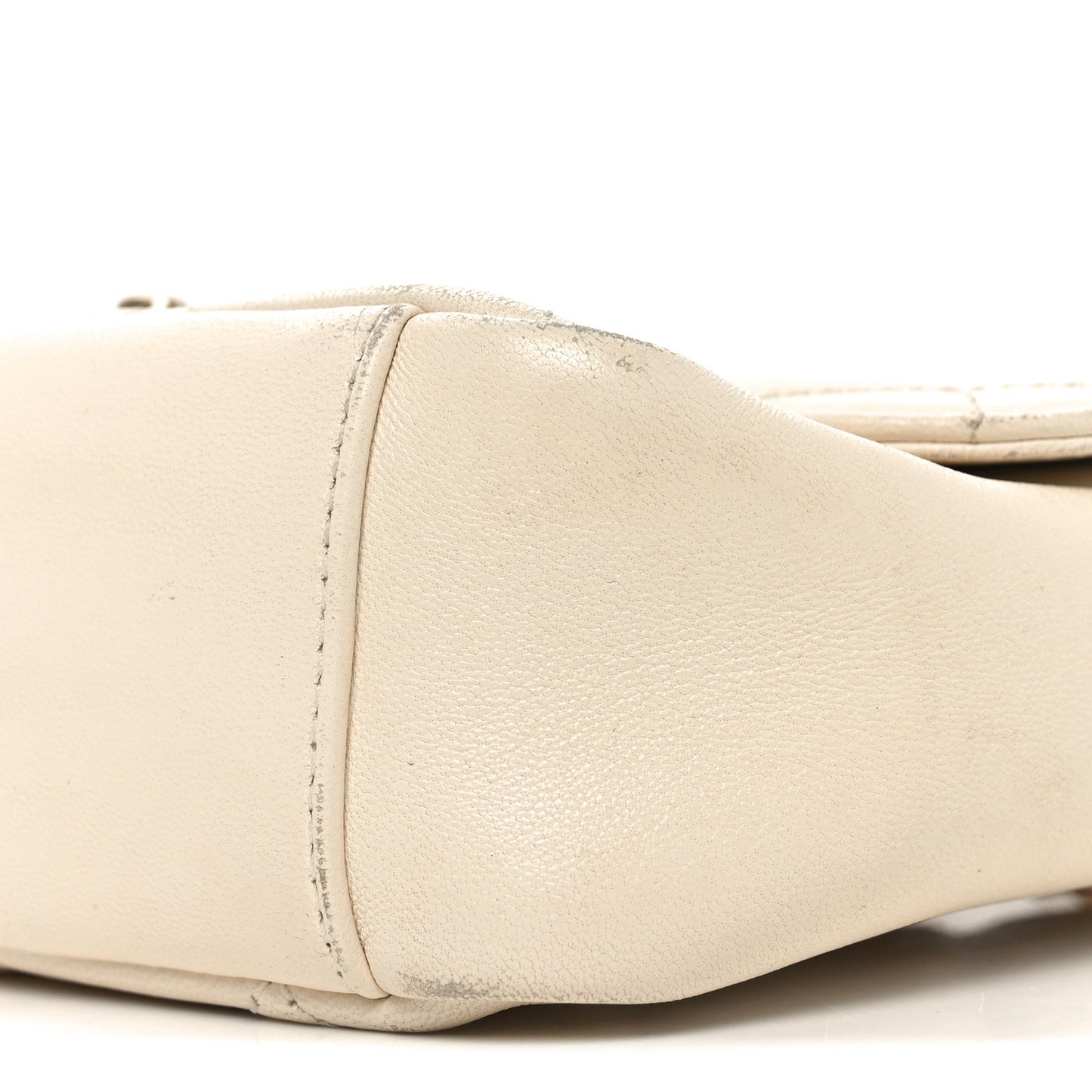 Lambskin Quilted CC Coin Flap Bag White