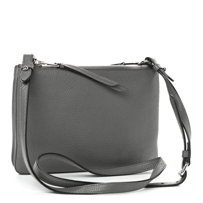 Prada Vitello Phenix Double Zip Crossbody Bag Marmo 2 of 10
